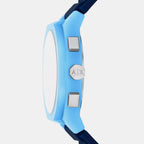 Sync Men Quartz Blue Dial Chronograph Silicone Watch AX4170