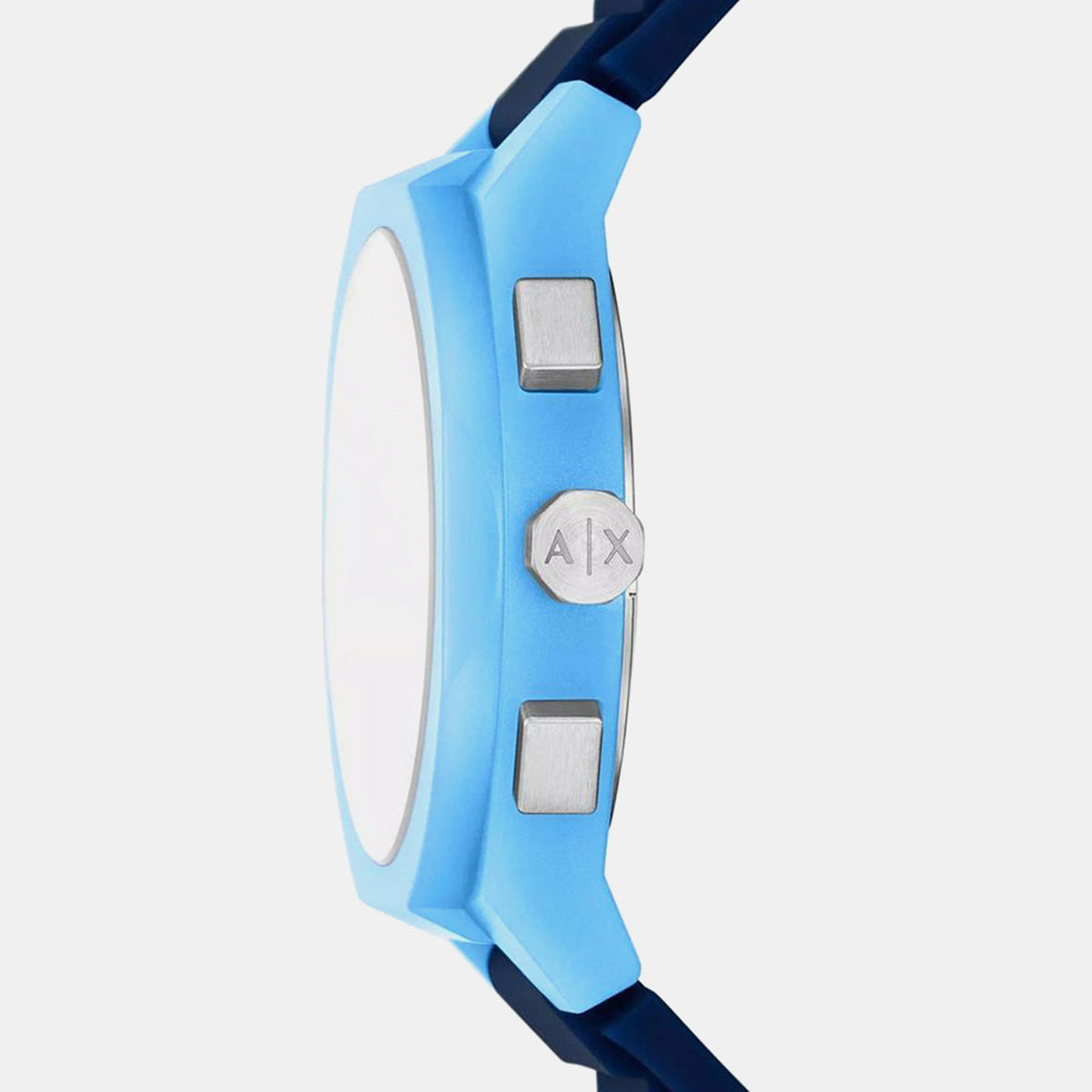 Sync Men Quartz Blue Dial Chronograph Silicone Watch AX4170
