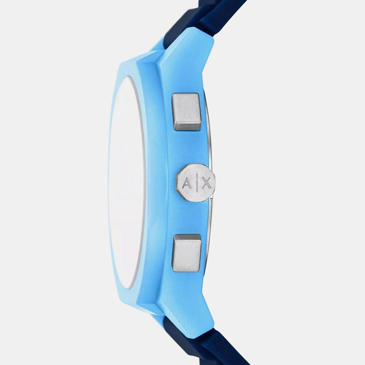 Sync Men Quartz Blue Dial Chronograph Silicone Watch AX4170