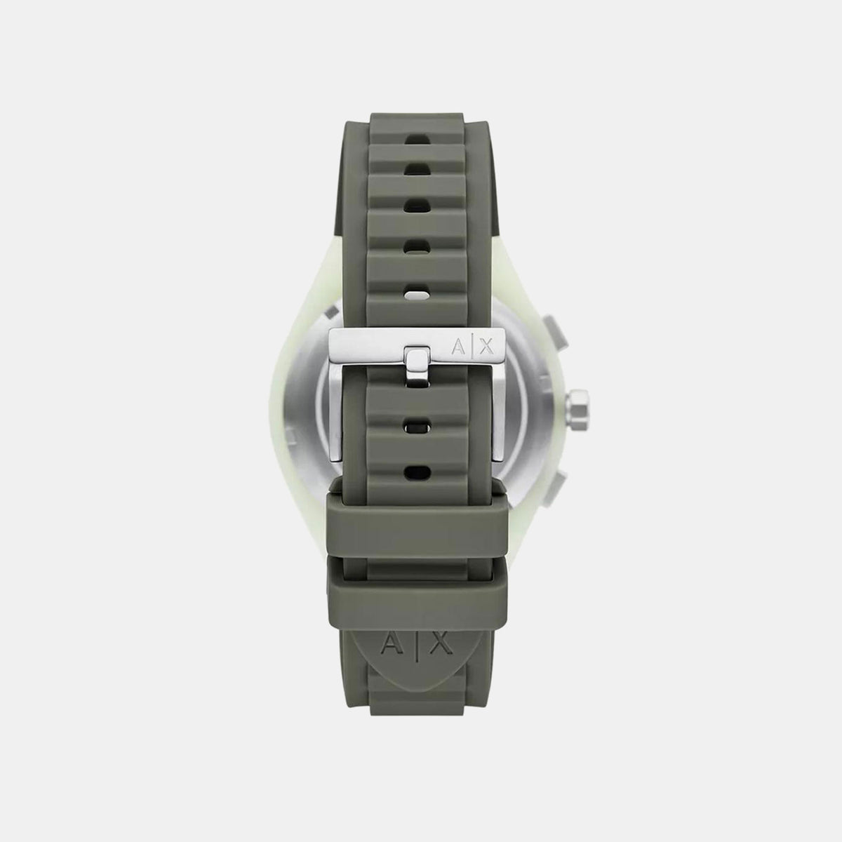 Sync Men Quartz Green Dial Chronograph Silicone Watch AX4171
