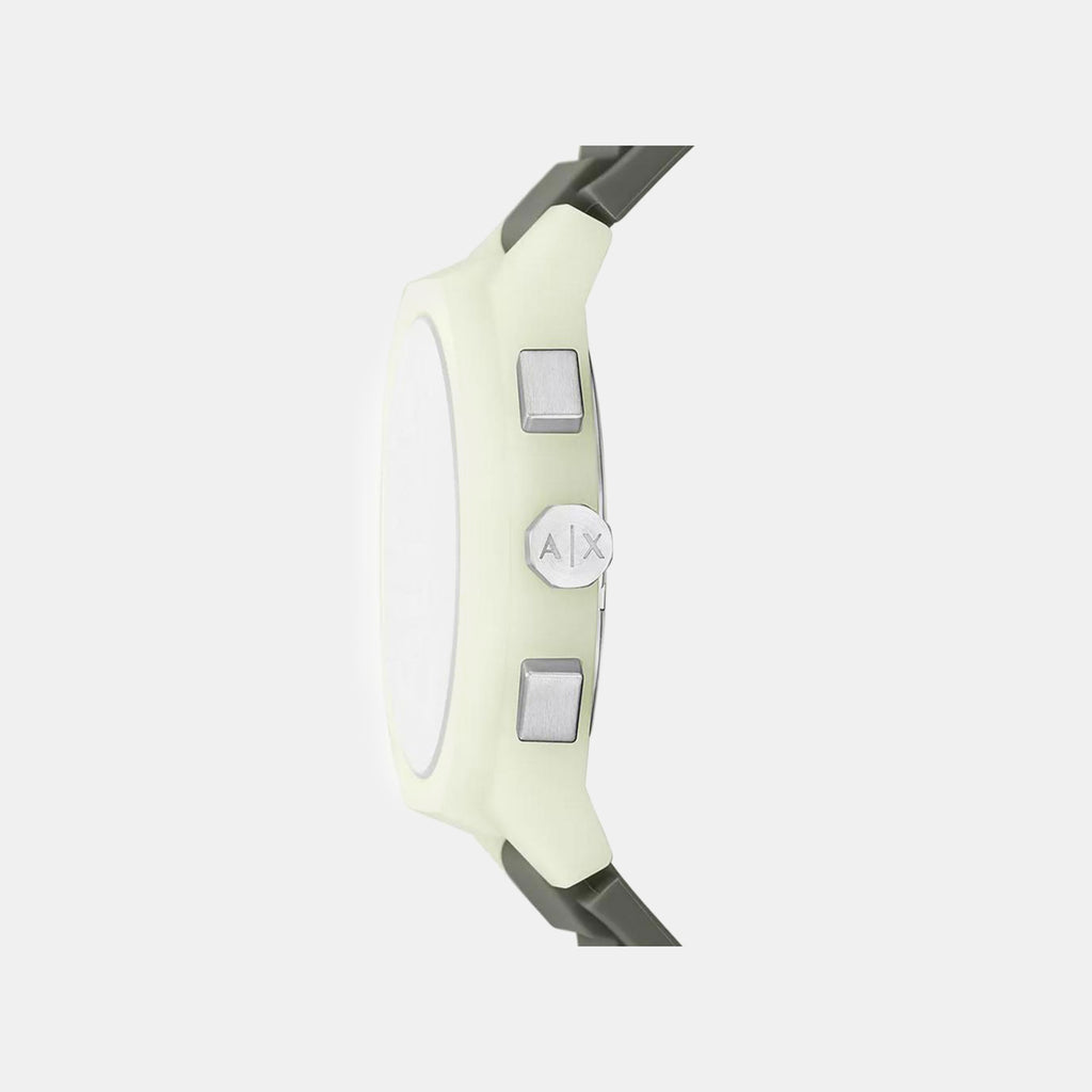 Sync Men Quartz Green Dial Chronograph Silicone Watch AX4171