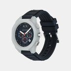Sync Men Quartz Blue Dial Chronograph Silicone Watch AX4172