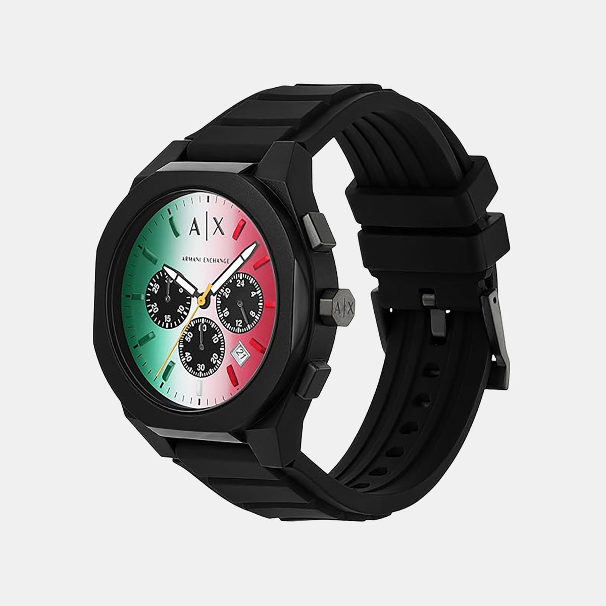 Rafael Men Quartz Multicolour Dial Chronograph Silicone Watch AX4173