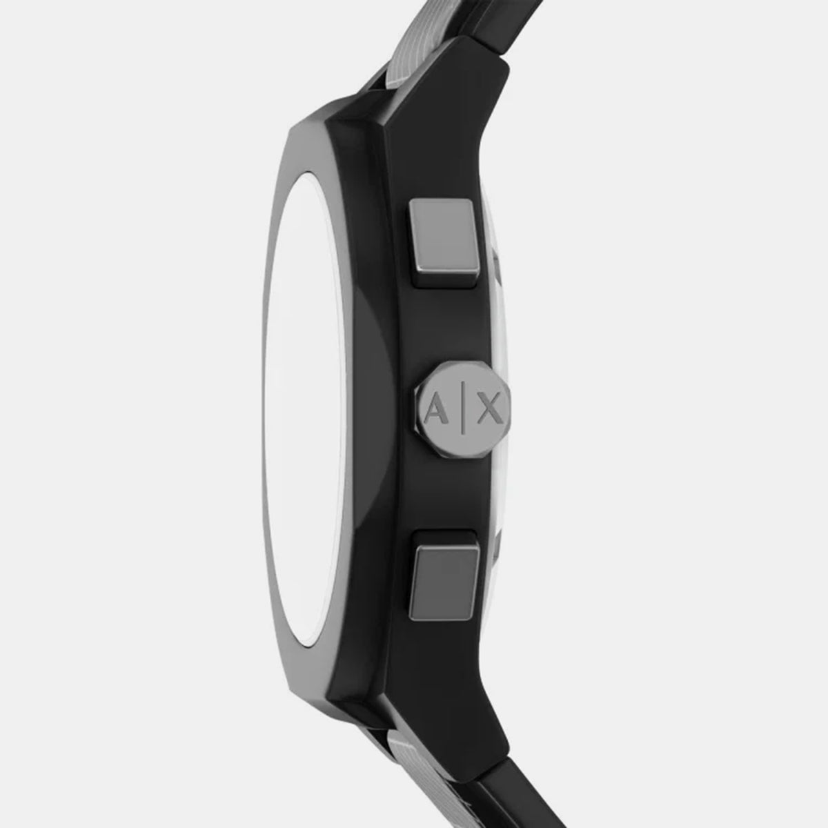 Sync Men Quartz Black Dial Chronograph Silicone Watch AX4174