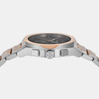 Na Men Quartz Black Dial Chronograph Stainless Steel Watch AX4181