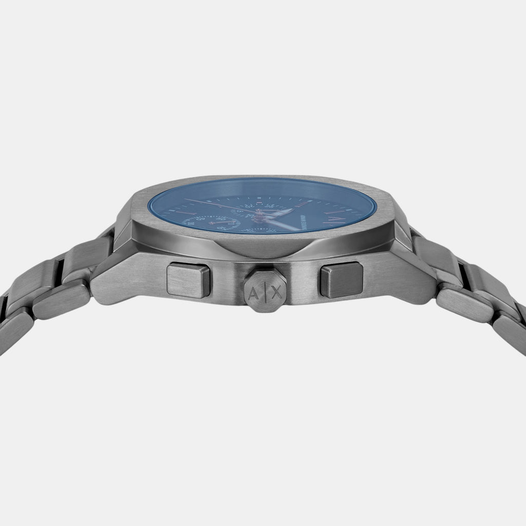 Armani Exchange Men Round Blue watch