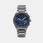 Na Men Quartz Blue Dial Chronograph Stainless Steel Watch AX4182