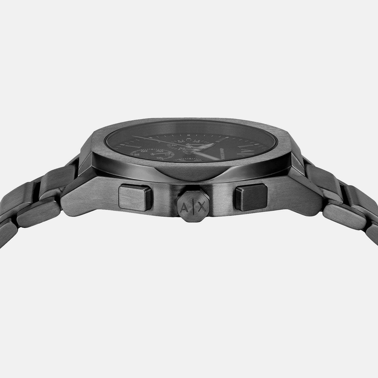 Sync Men Quartz Black Dial Chronograph Stainless Steel Watch AX4183