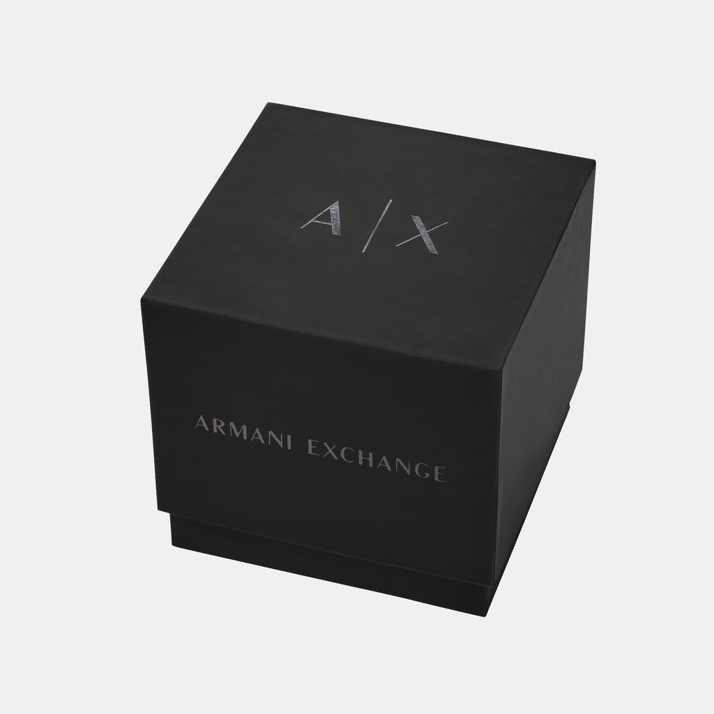 Sync Men Quartz Black Dial Chronograph Stainless Steel Watch AX4183