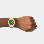 Sync Men Quartz Green Dial Chronograph Stainless Steel Watch AX4184