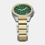 Sync Men Quartz Green Dial Chronograph Stainless Steel Watch AX4184