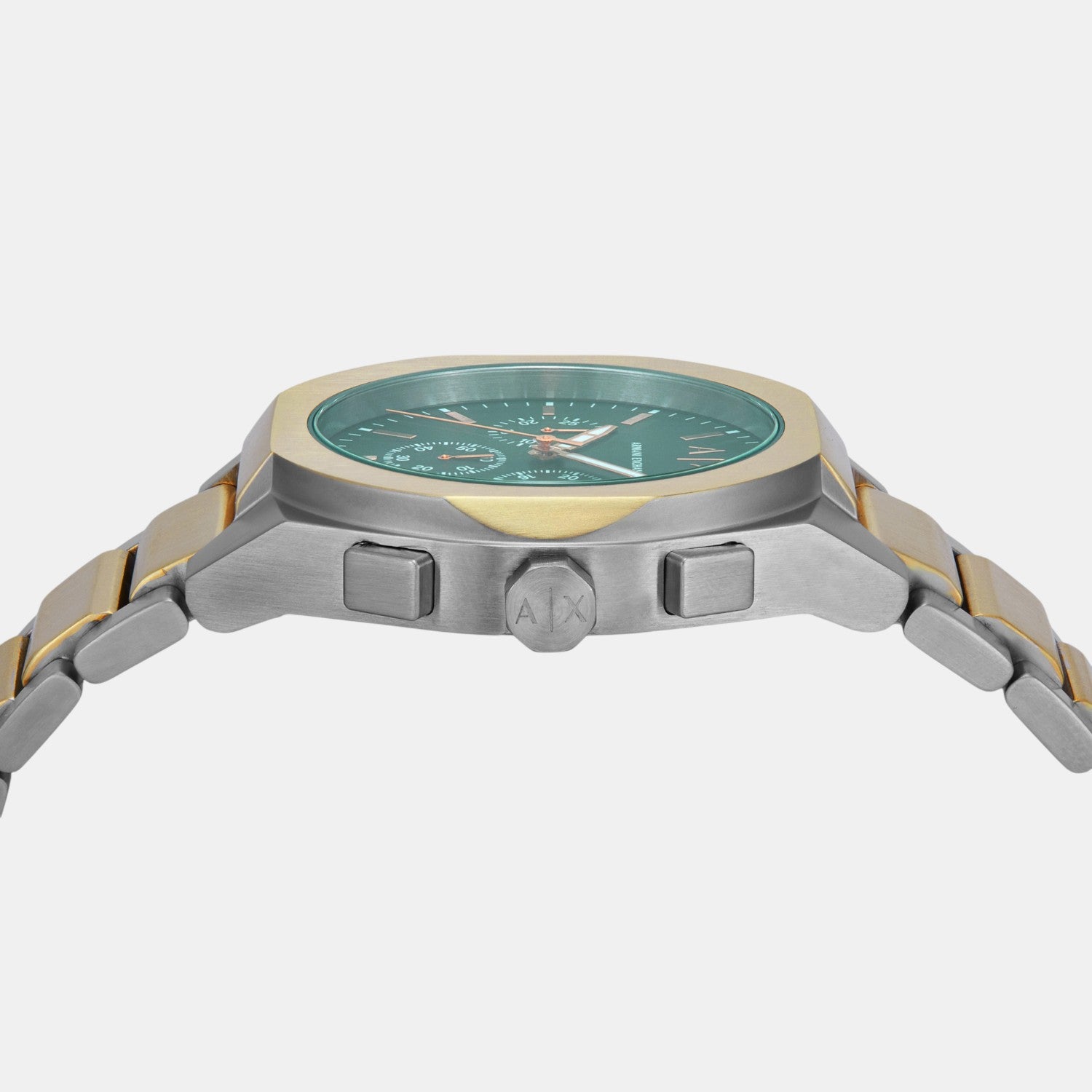 Sync Men Quartz Green Dial Chronograph Stainless Steel Watch AX4184