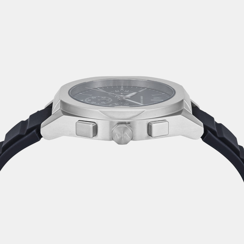 Sync Men Quartz Blue Dial Chronograph Silicone Watch AX4185