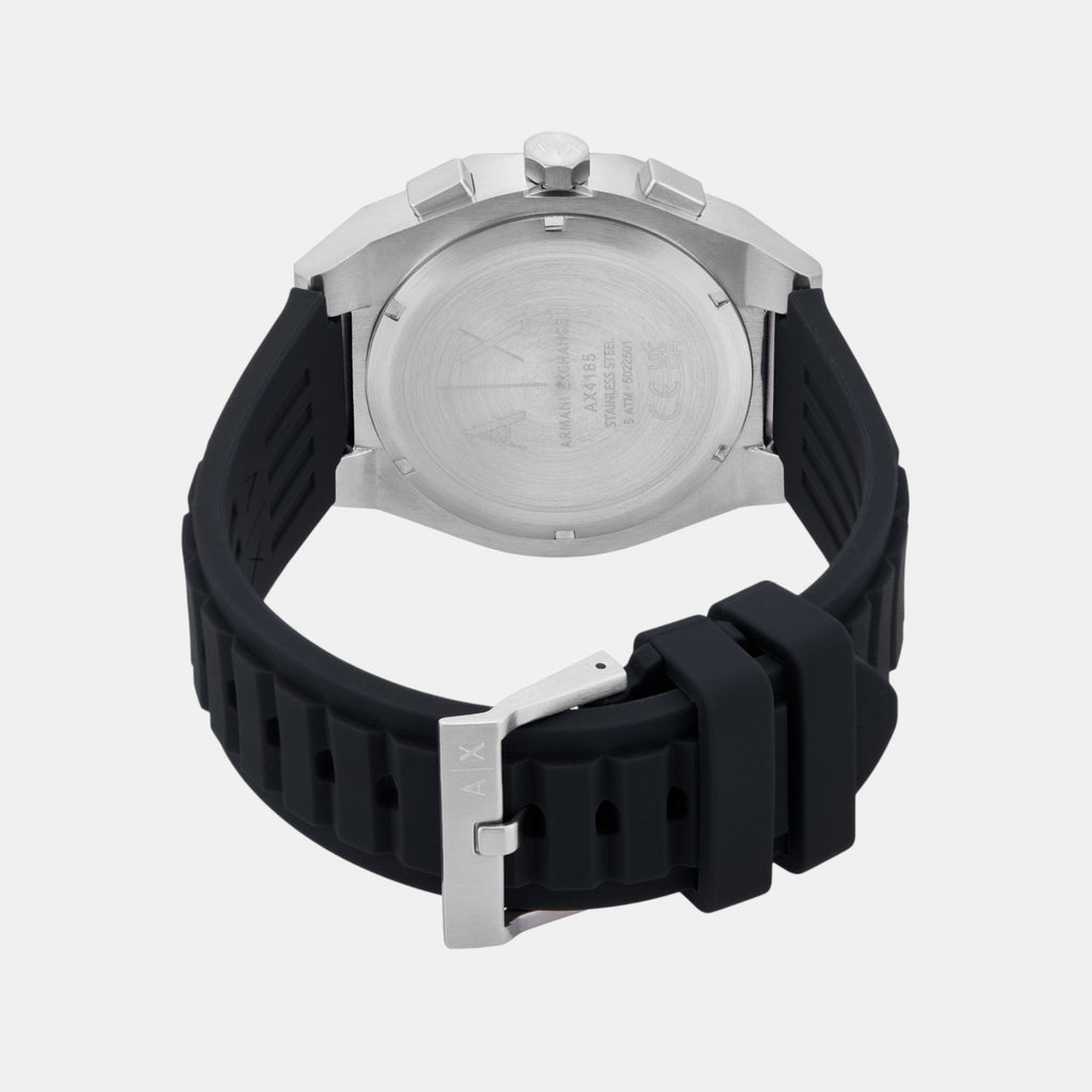 Sync Men Quartz Blue Dial Chronograph Silicone Watch AX4185