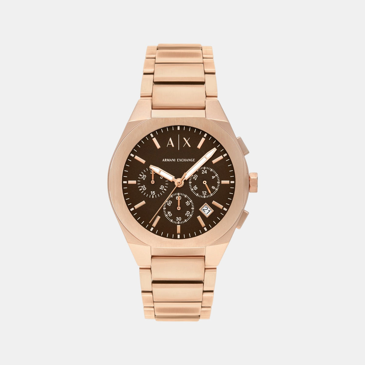 Sync Men Quartz Brown Dial Chronograph Stainless Steel Watch AX4188