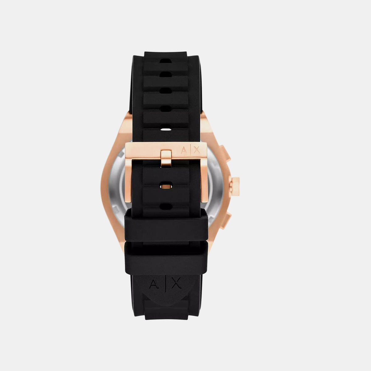 Sync Men Quartz Black Dial Chronograph Silicone Watch AX4190