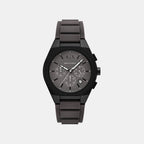 Sync Men Quartz Grey Dial Chronograph Silicone Watch AX4191