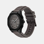 Sync Men Quartz Grey Dial Chronograph Silicone Watch AX4191
