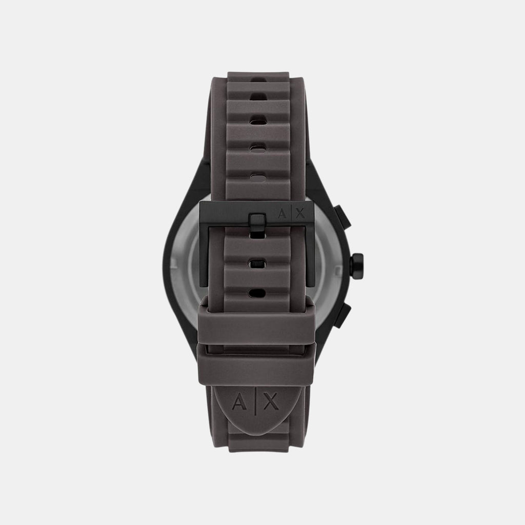 Sync Men Quartz Grey Dial Chronograph Silicone Watch AX4191