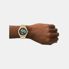 Sync Men Automatic Black Dial Chronograph Stainless Steel Watch AX4194