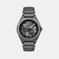 Men Automatic Grey Dial Analog Stainless Steel Watch AX4195