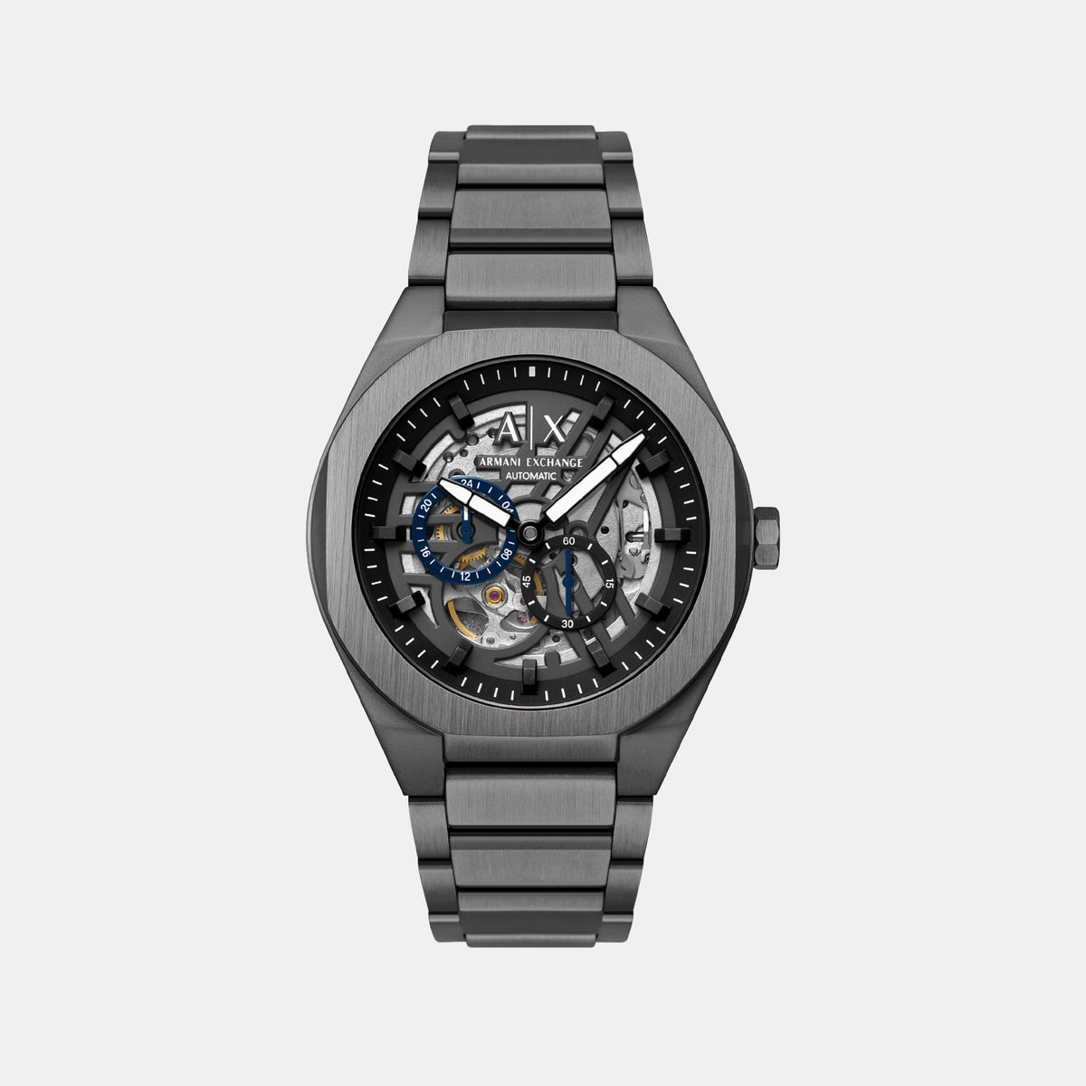 Sync Men Automatic Grey Dial Chronograph Stainless Steel Watch AX4195