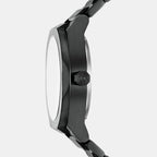Sync Men Automatic Black Dial Chronograph Stainless Steel Watch AX4196