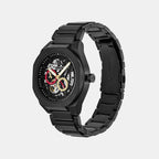 Sync Men Automatic Black Dial Chronograph Stainless Steel Watch AX4196