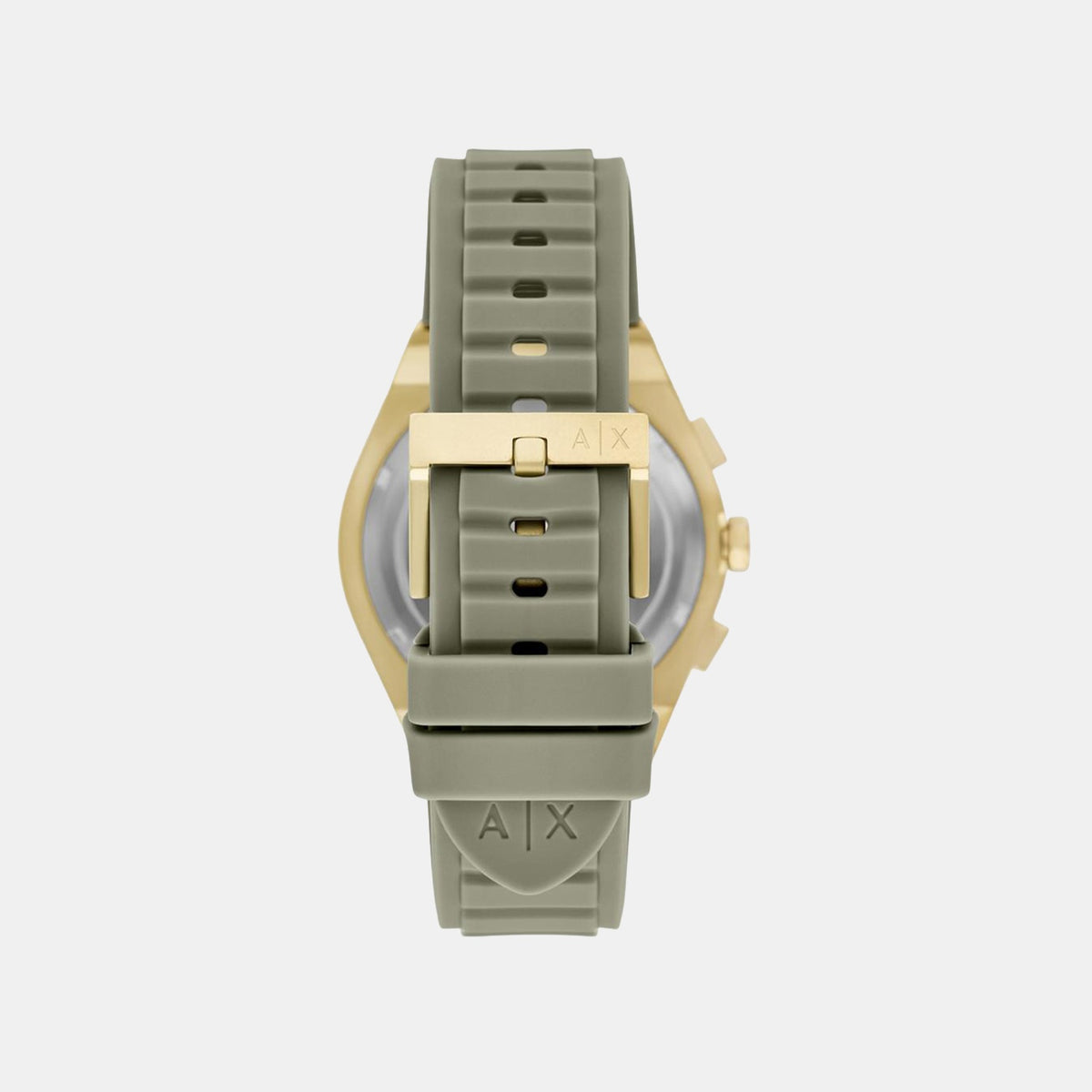 Sync Men Quartz Green Dial Chronograph Silicone Watch AX4197