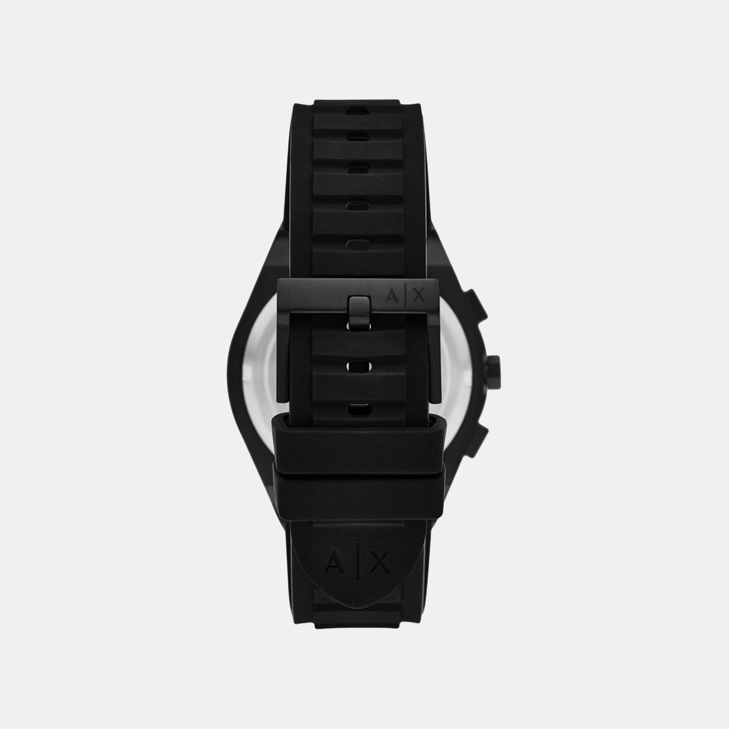 Sync Men Quartz Black Dial Chronograph Silicone Watch AX4198