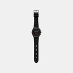 Sync Men Quartz Black Dial Chronograph Silicone Watch AX4198