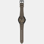 Men Quartz Brown Dial Chronograph Silicone Watch AX4293