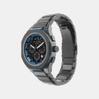 Men Quartz Black Dial Chronograph Stainless Steel Watch AX4295