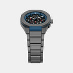 Men Quartz Black Dial Chronograph Stainless Steel Watch AX4295