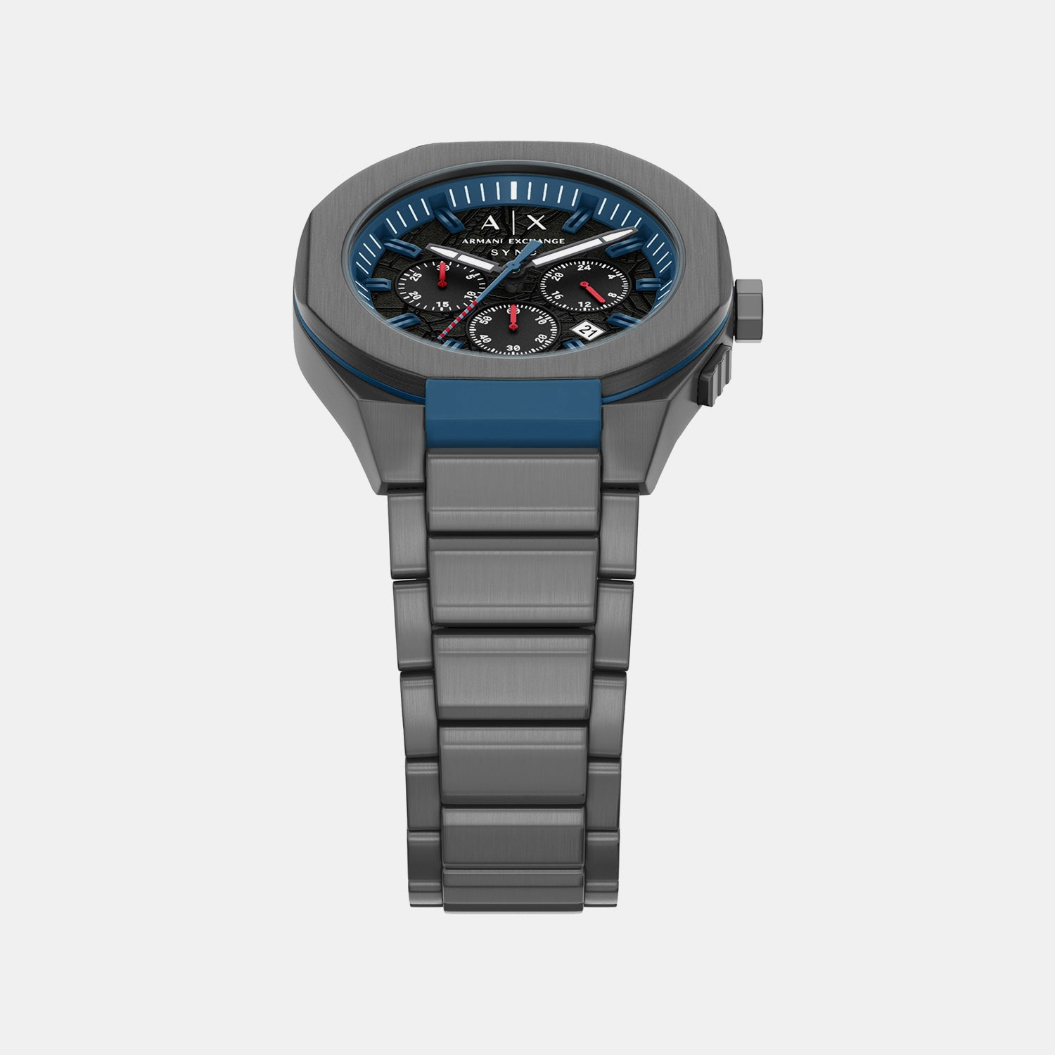 Men Quartz Black Dial Chronograph Stainless Steel Watch AX4295