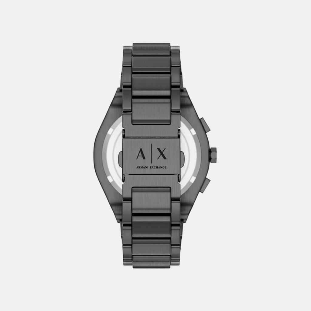 Men Quartz Grey Dial Chronograph Stainless Steel Watch AX4296