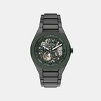 Men Automatic Green Dial Chronograph Stainless Steel Watch AX4302