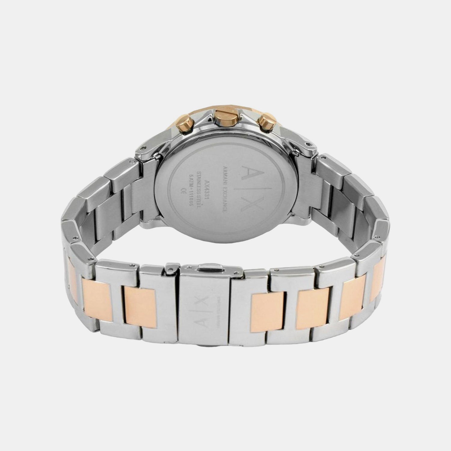 Lady Banks Women Quartz Mother Of Pearl Dial Chronograph Stainless Steel Watch AX4331