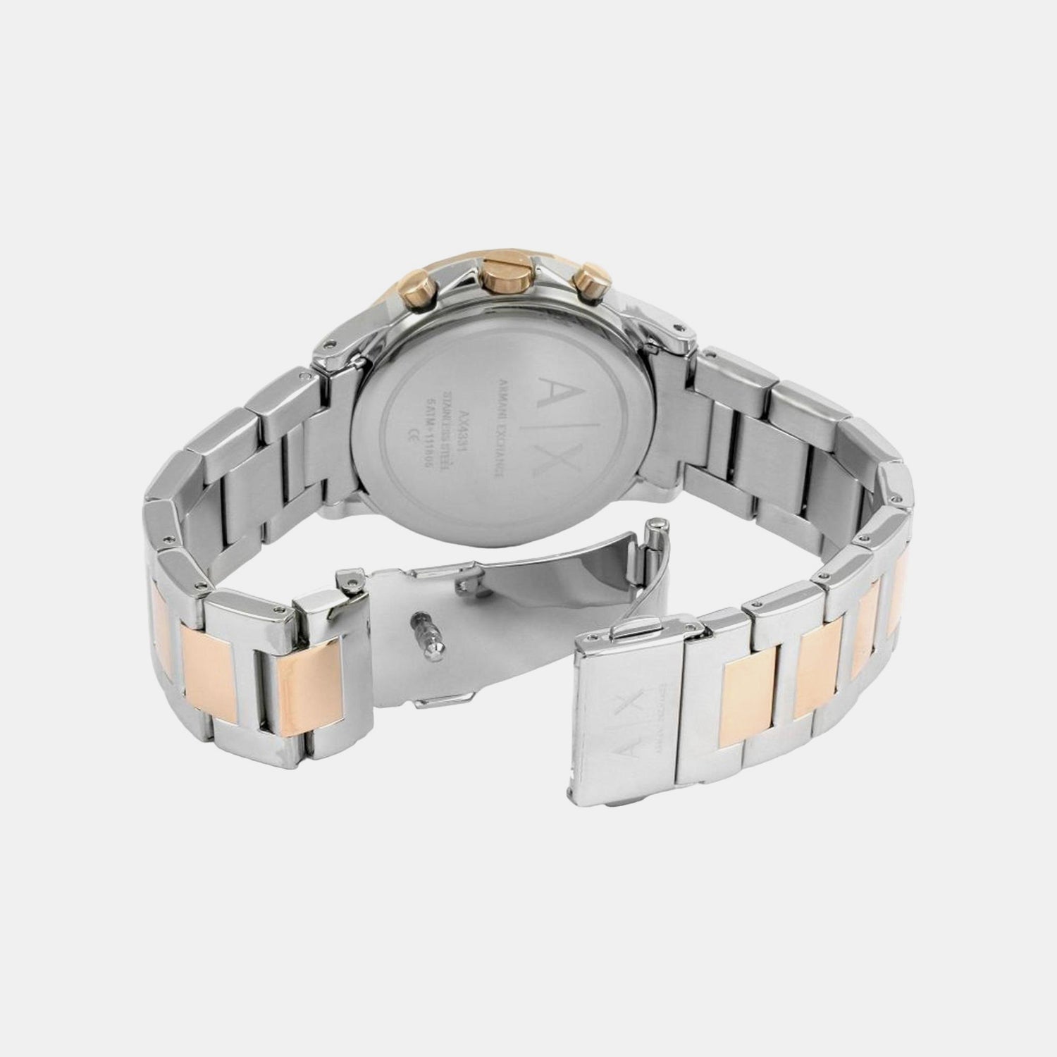 Lady Banks Women Quartz Mother Of Pearl Dial Chronograph Stainless Steel Watch AX4331