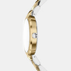Women Quartz Silver Dial Analog Stainless Steel Watch AX4406