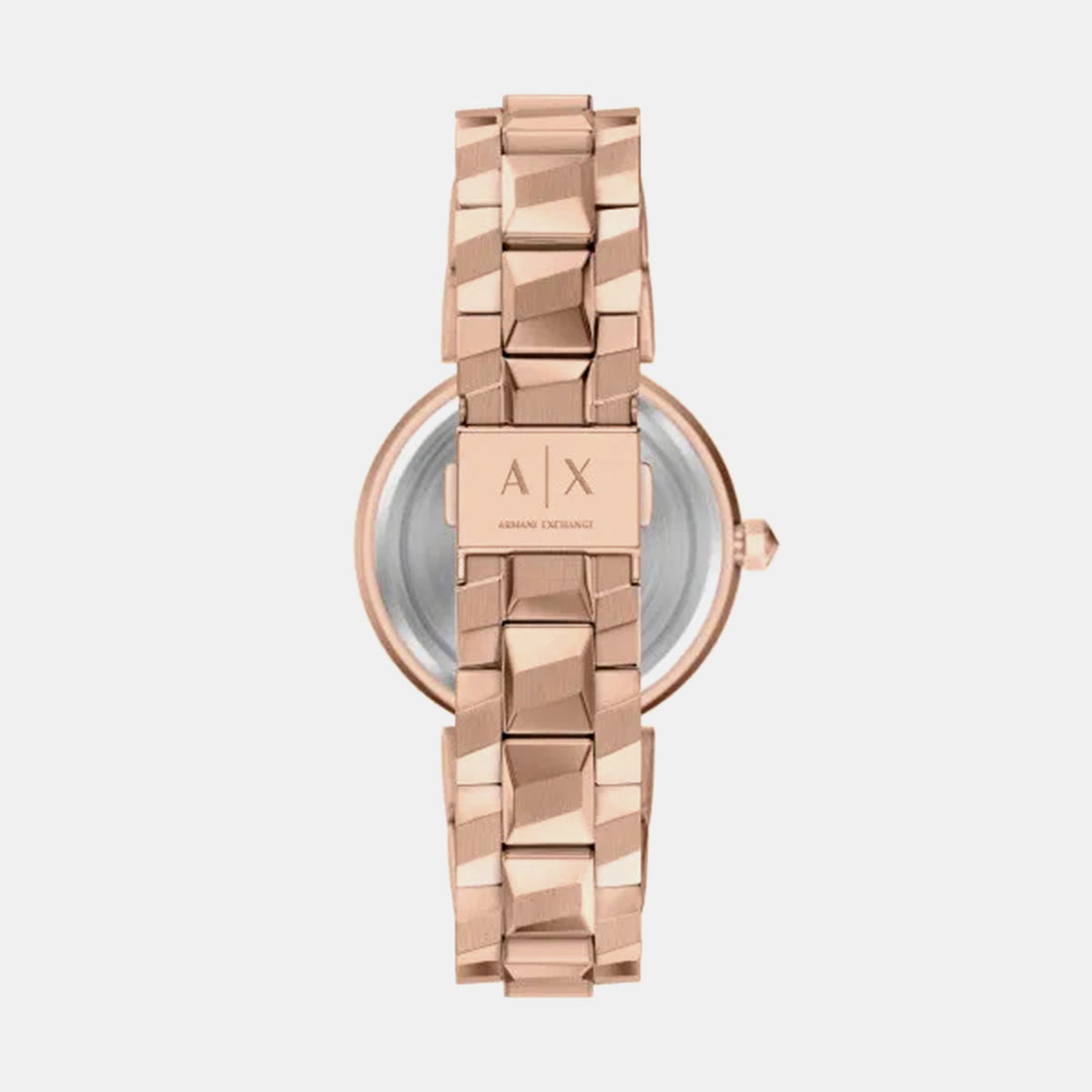 Women Quartz Rose Gold Dial Analog Stainless Steel Watch AX4408