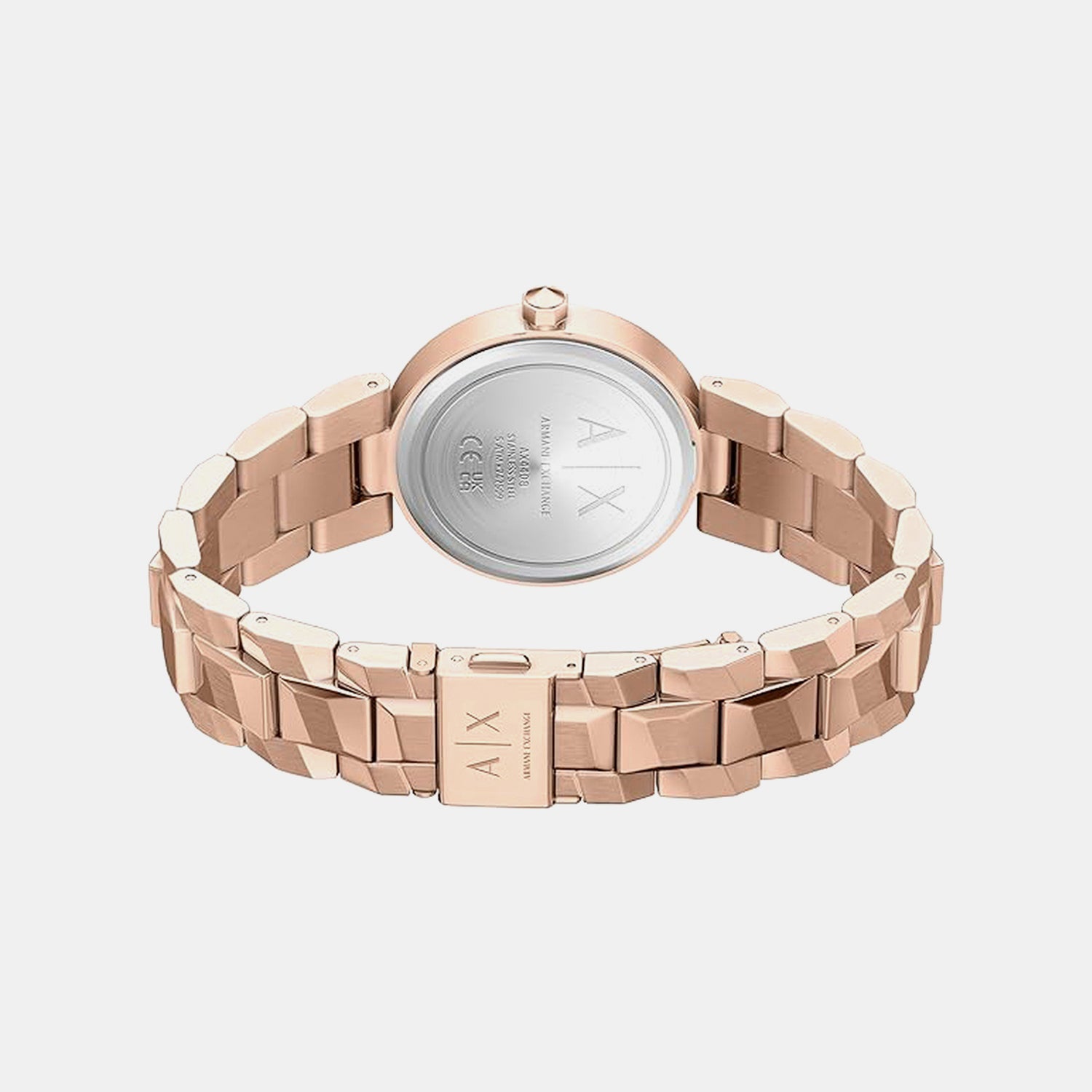Women Quartz Rose Gold Dial Analog Stainless Steel Watch AX4408