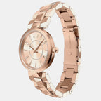 Women Quartz Rose Gold Dial Analog Stainless Steel Watch AX4408