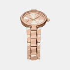 Women Quartz Rose Gold Dial Analog Stainless Steel Watch AX4408