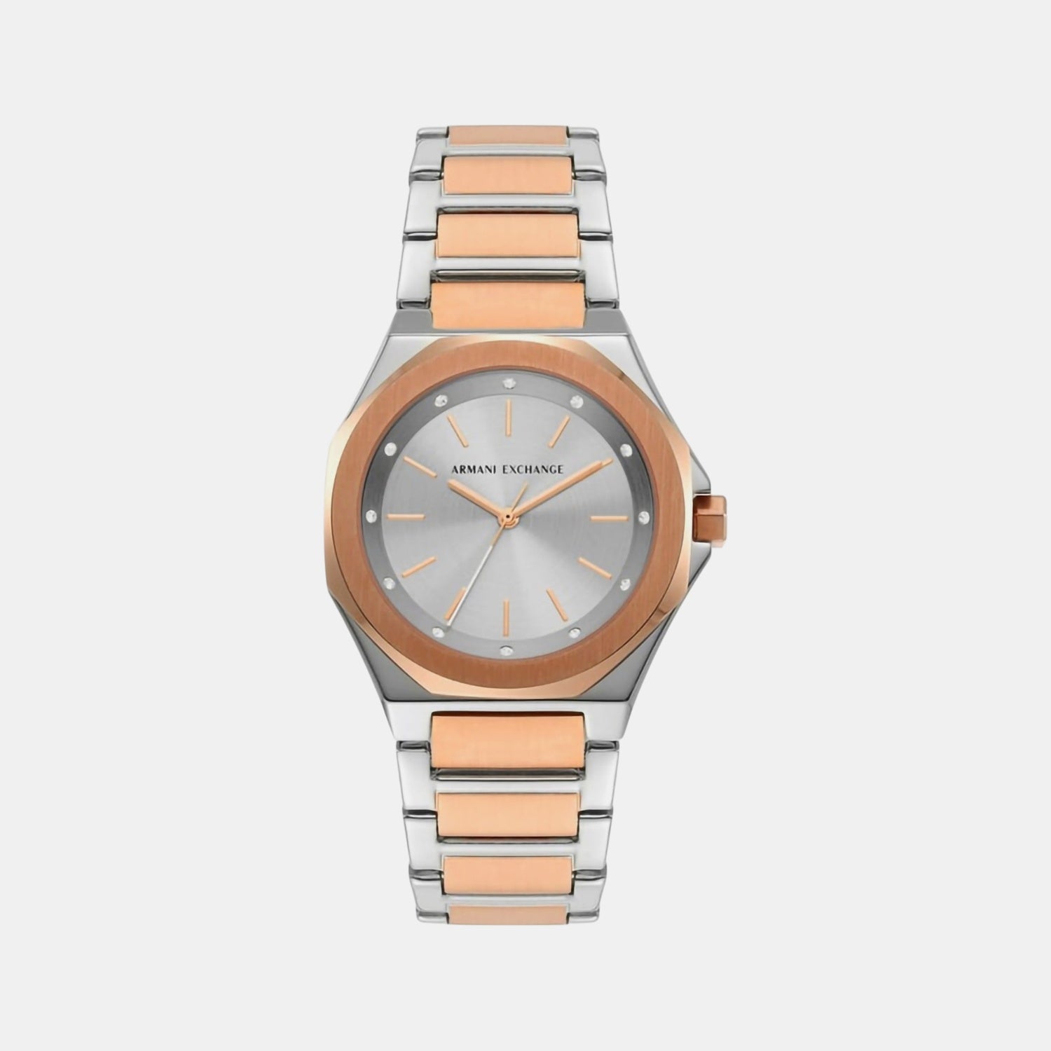 Andrea Women Quartz Silver Dial Analog Stainless Steel Watch AX4607