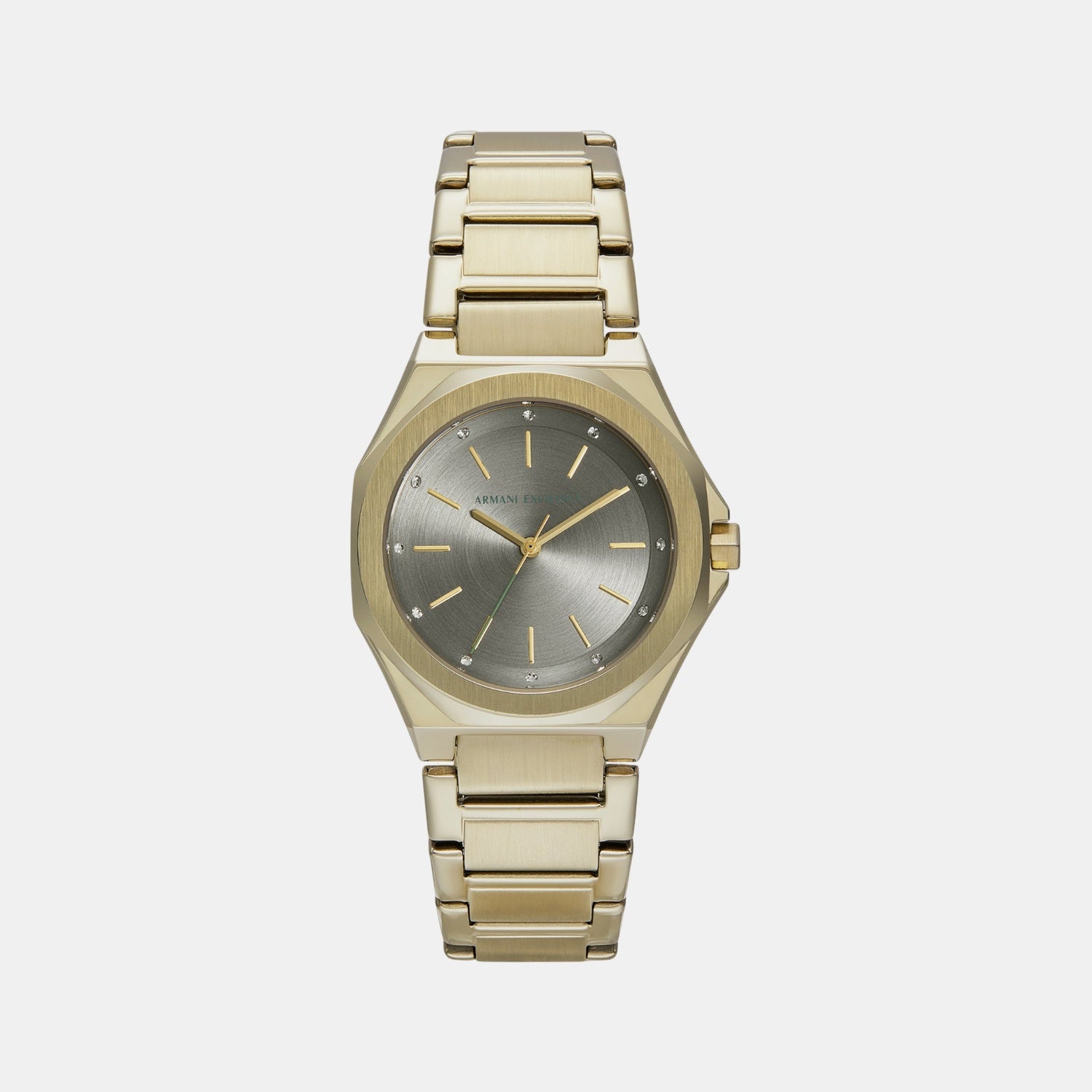 Na Women Quartz Grey Dial Analog Stainless Steel Watch AX4614