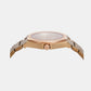 Women Quartz Beige Gold Dial Analog Stainless Steel Watch AX4616