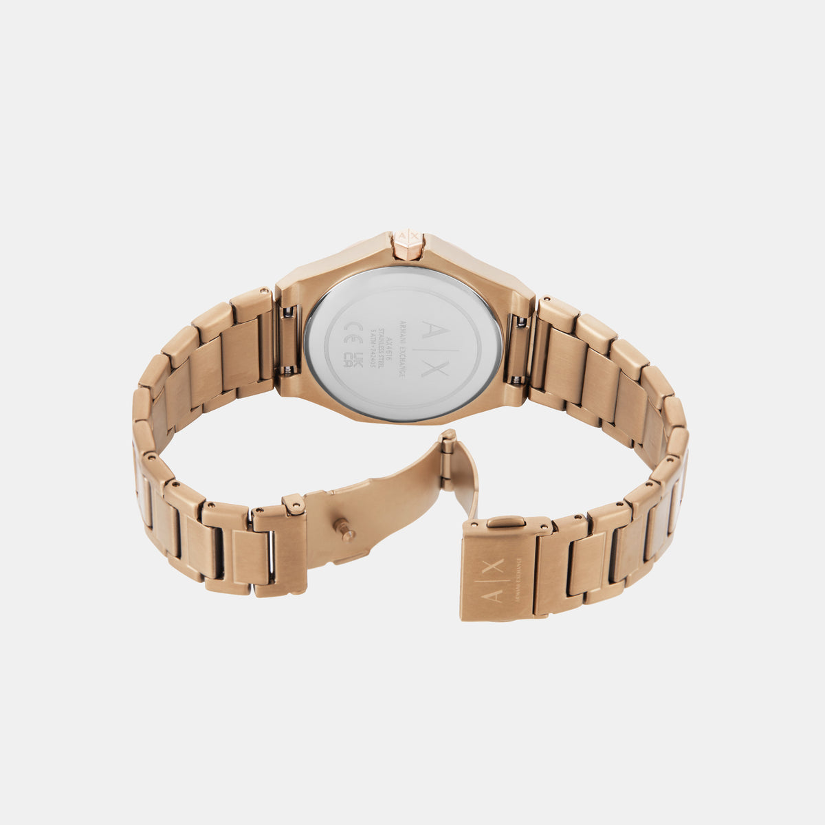 Armani Exchange Stainless Steel Beige Gold watch