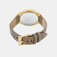 Women Quartz Gold Dial Analog Leather Watch AX4617