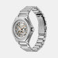 Women Automatic Silver Dial Analog Stainless Steel Watch AX4618